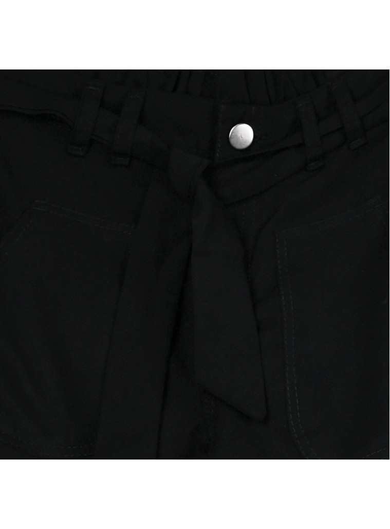 Παιδικό παντελόνι με ζώνη για κορίτσι | ΜΑΥΡΟ