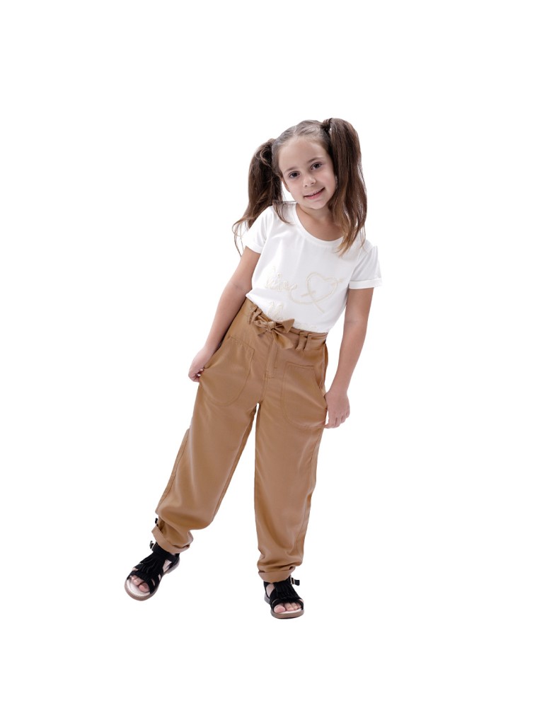 Παιδικό παντελόνι με ζώνη για κορίτσι | ΜΟΚΑ Παιδικό παντελόνι με ζώνη για κορίτσι | ΜΟΚΑ