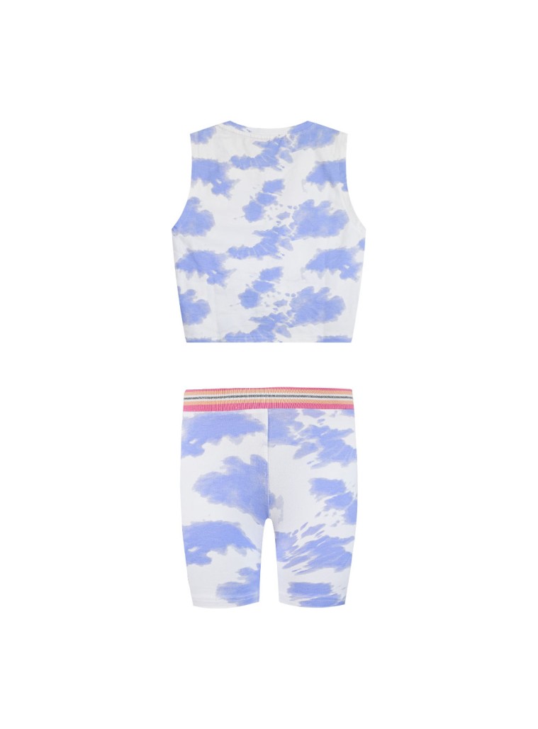 Girl΄s 2 piece tie dye set with print | BLUE DREAM