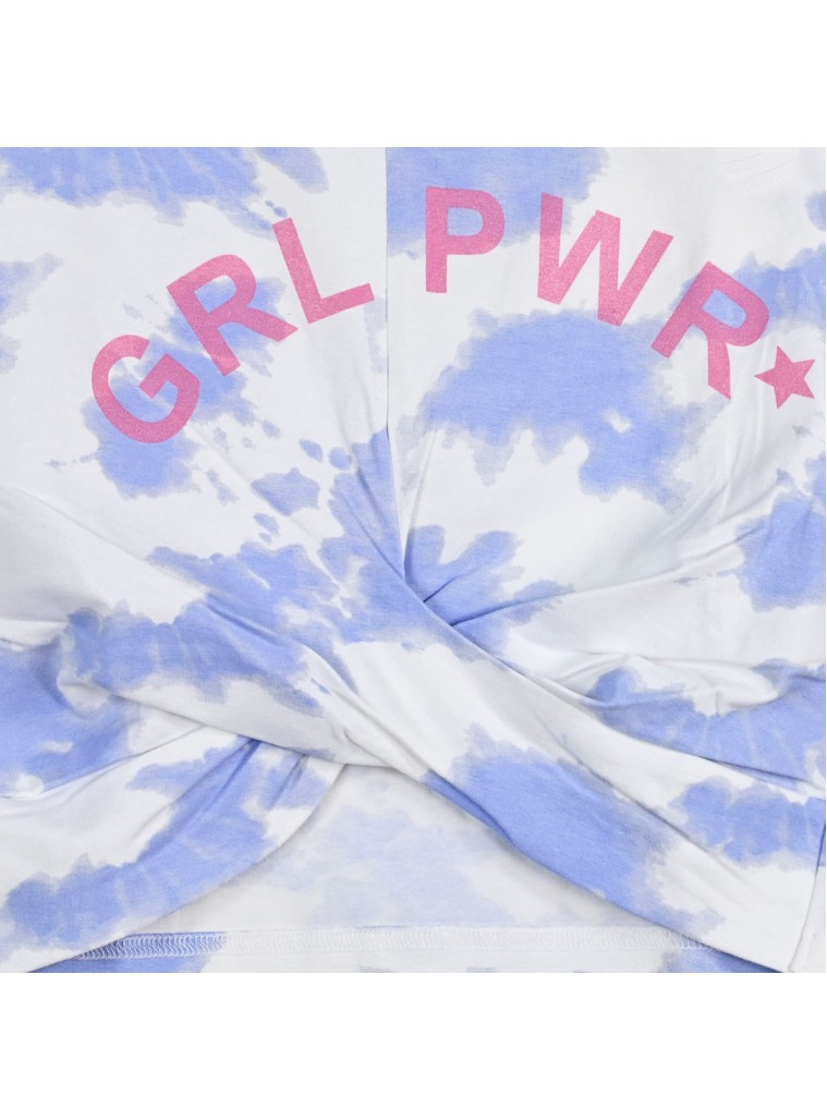 Girl΄s 2 piece tie dye set with print | BLUE DREAM