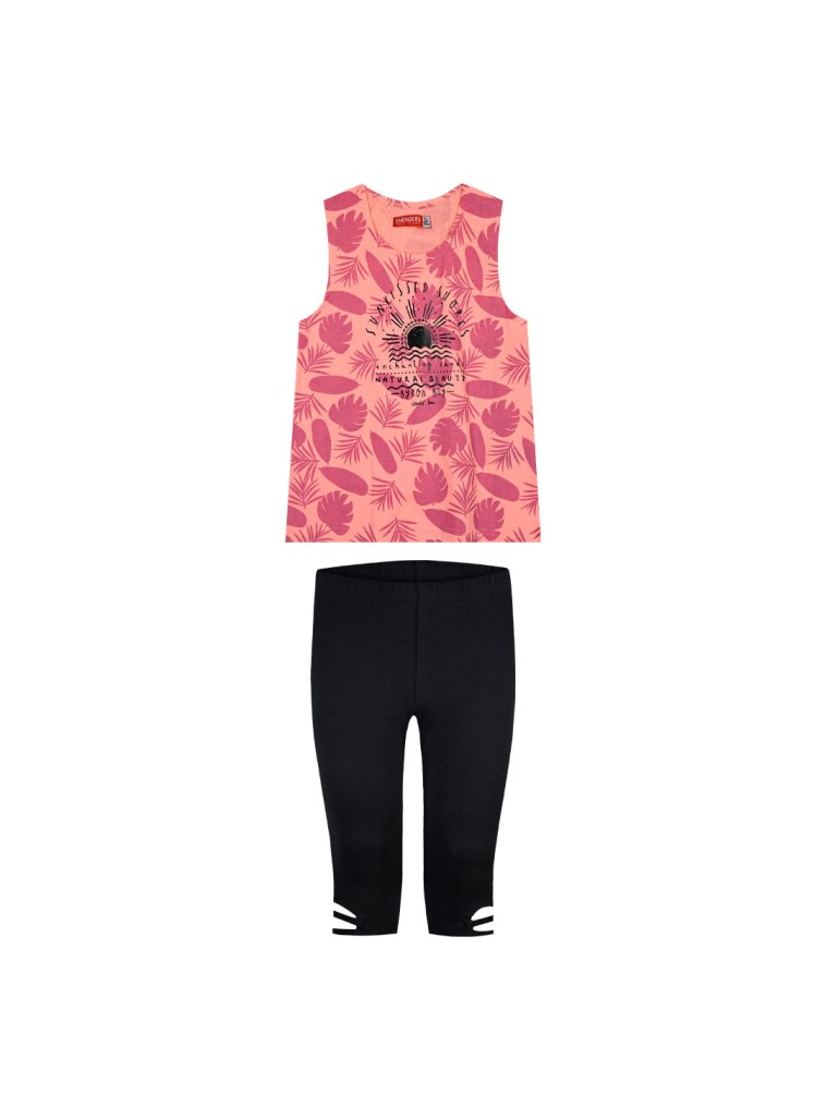 Παιδικό σετ 2 τεμάχια με τύπωμα για κορίτσι | ΜΑΥΡΟ