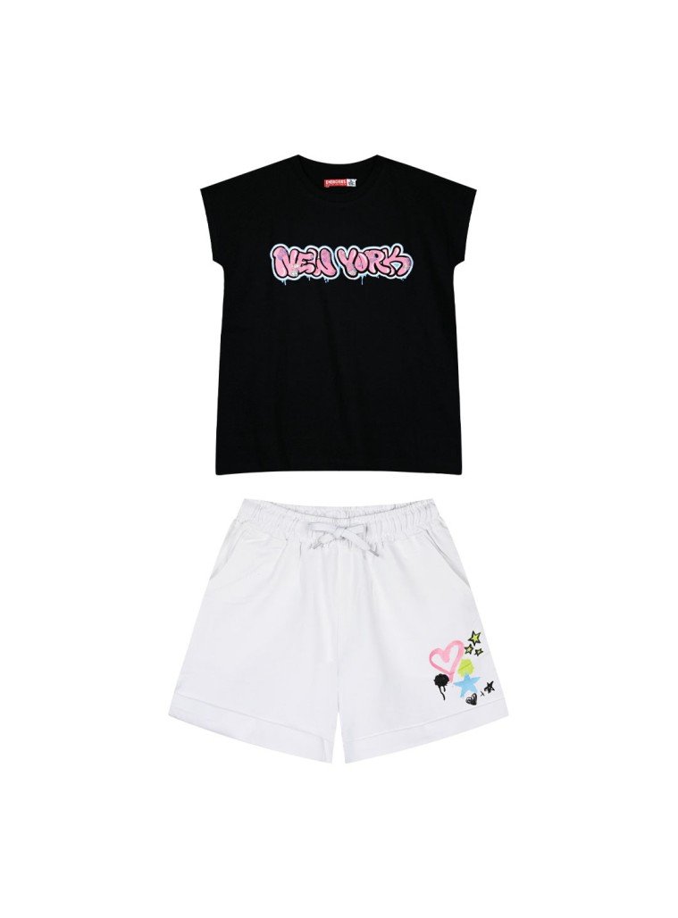 Girl΄s 2 piece set with print | WHITE Girl΄s 2 piece set with print | WHITE