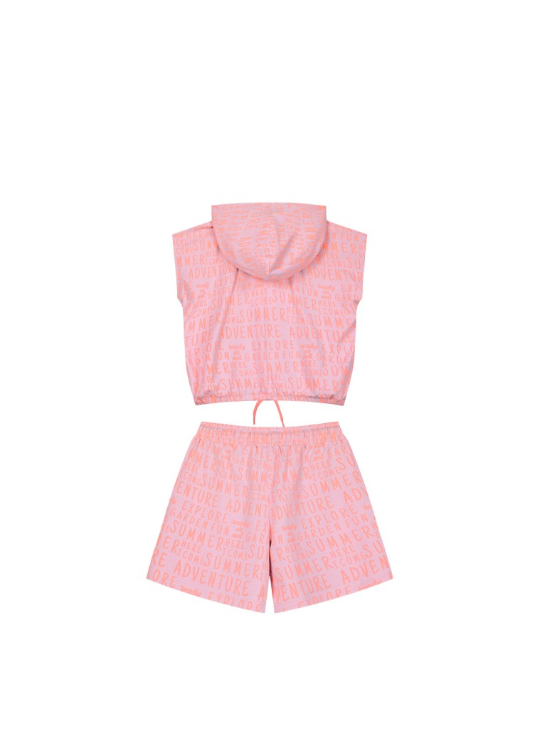 Παιδικό εμπριμέ σετ 2 τεμάχια με κουκούλα για κορίτσι | ΤΡΙΑΝΤΑΦΥΛΛΙ