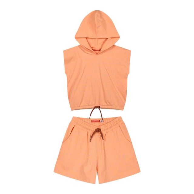 Παιδικό εμπριμέ σετ 2 τεμάχια με κουκούλα για κορίτσι | ΒΕΡΥΚΟΚΚΙ