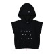 Girl΄s crop top with embossed print | BLACK