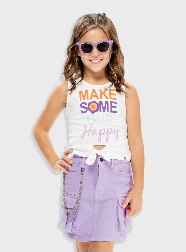 Skirt with chain for girls | LILAC