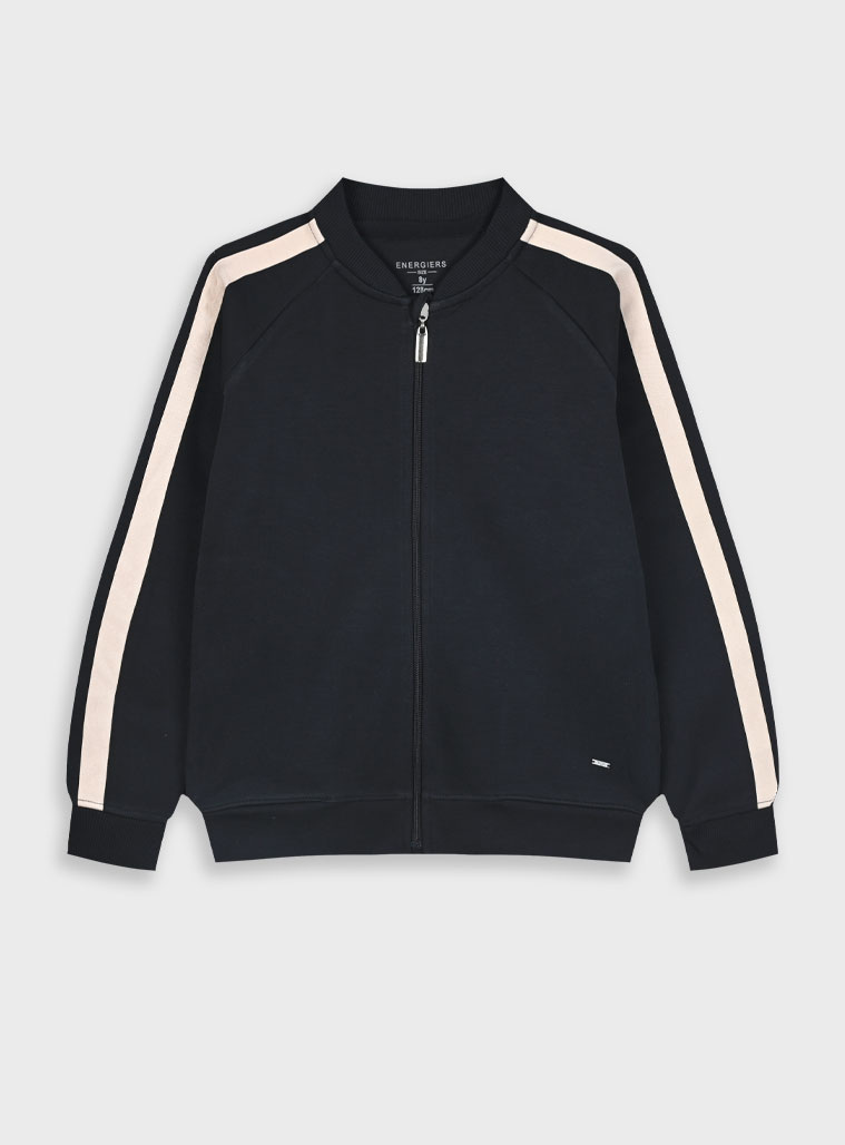 Two-tone jacket for girls | BLACK