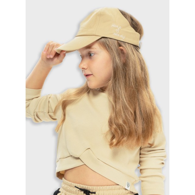 Rib shirt for girls | BEIGE