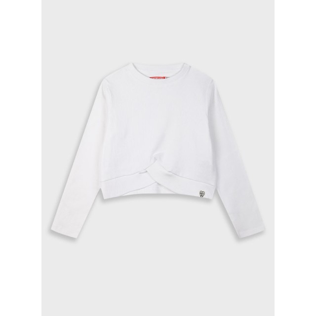 Rib shirt for girls | ECRU