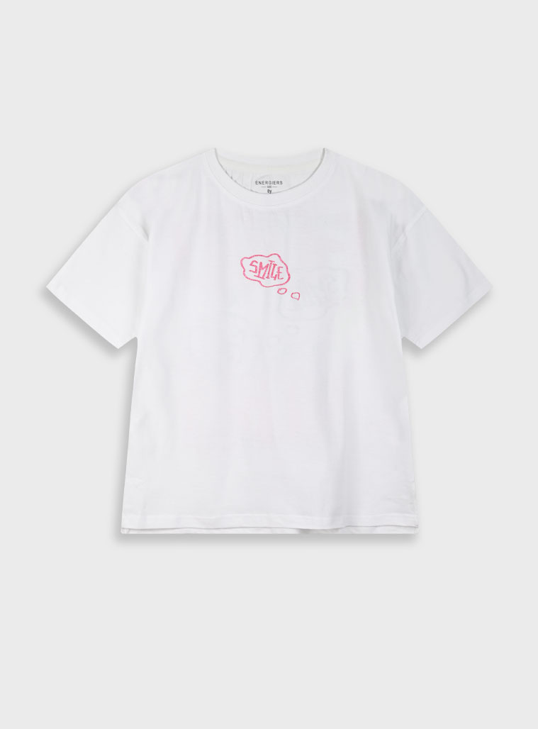 Μπλούζα με τύπωμα για κορίτσι | ΛΕΥΚΟ