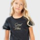 T-shirt with print for girls | BLACK