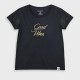 T-shirt with print for girls | BLACK