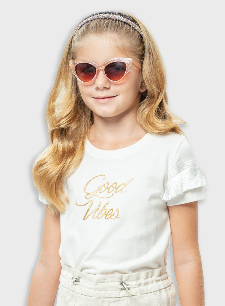 T-shirt with print for girls | CREAM