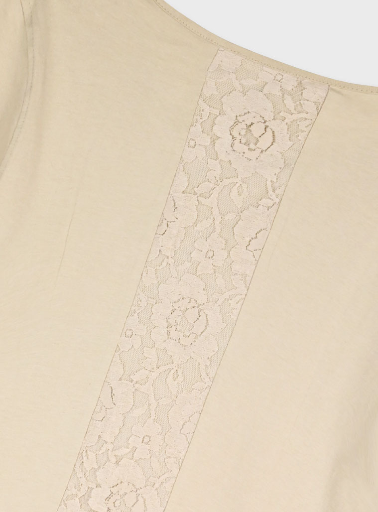 T-shirt with pocket for girls | CREAM