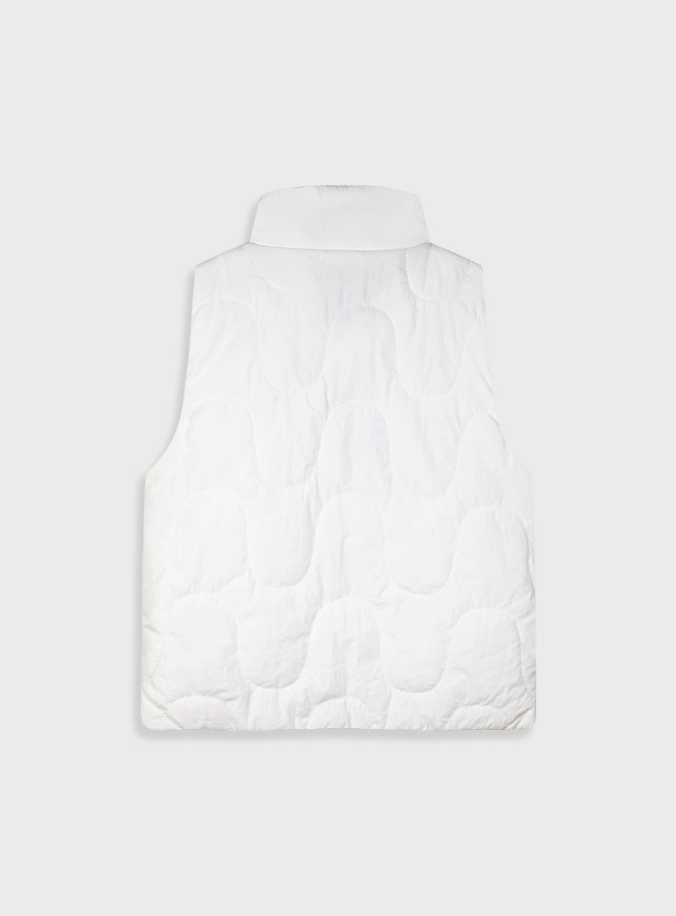Sleeveless vest jacket for girls | WHITE