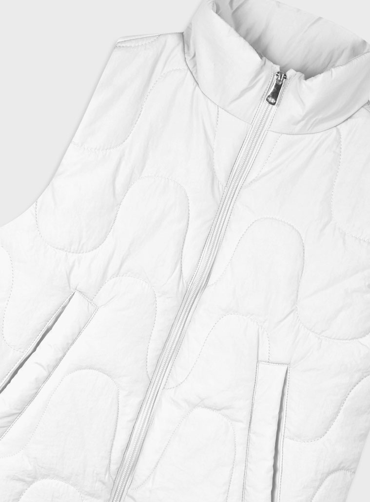 Sleeveless vest jacket for girls | WHITE