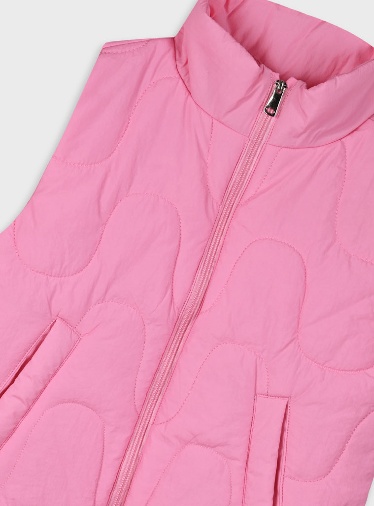 Sleeveless vest jacket for girls | ROSE PETAL