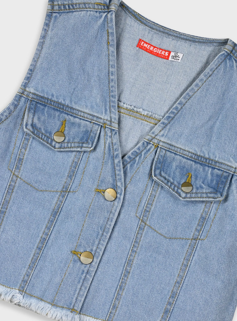 Denim vest for girls | BLUE DENIM