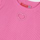 Rib t-shirt for girls | ROSE PETAL
