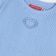 Rib t-shirt for girls | LIGHT BLUE