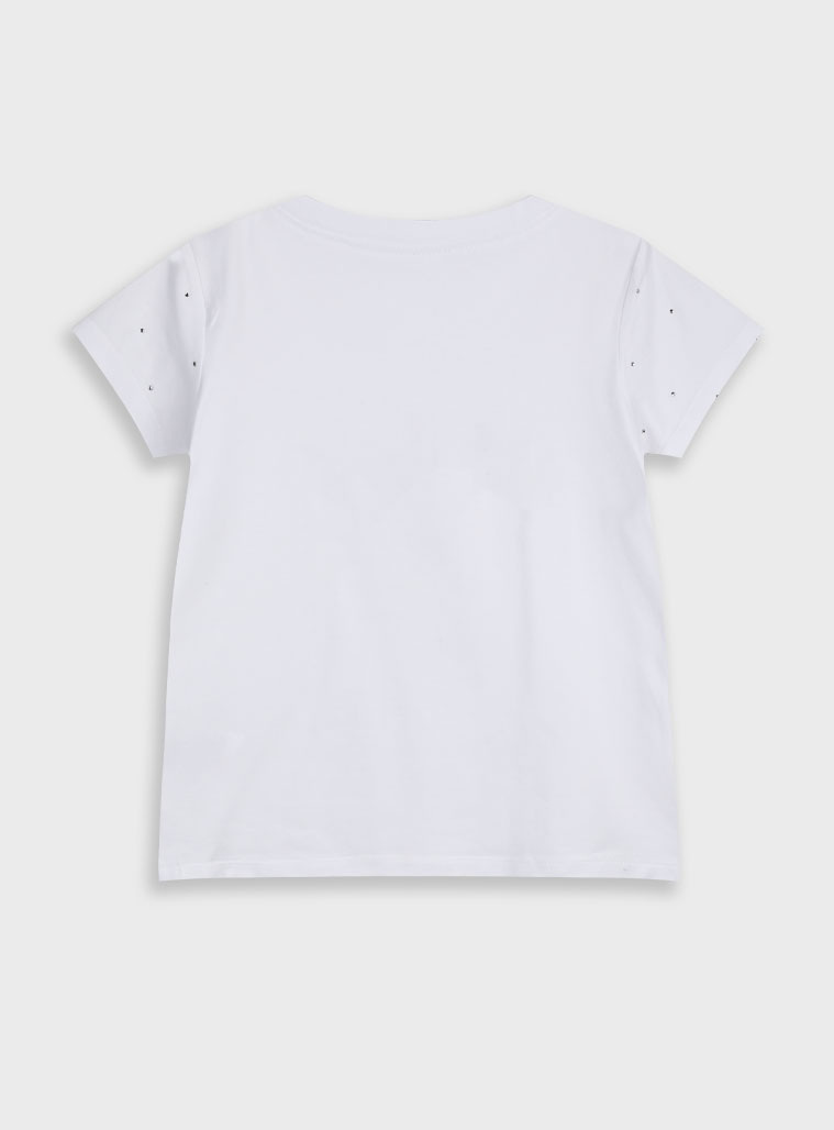 Μπλούζα με τύπωμα για κορίτσι | ΛΕΥΚΟ