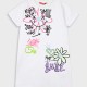 Dress with print for girls | WHITE