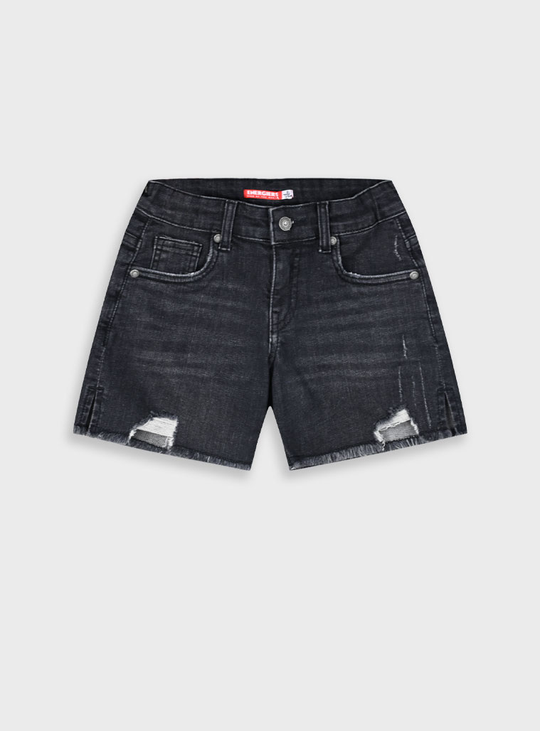 Denim shorts for girls | BLACK DENIM