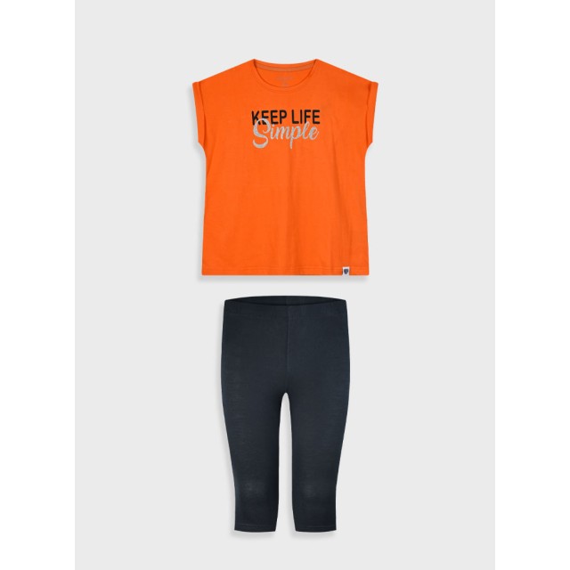 Set with print for girls | BLACK