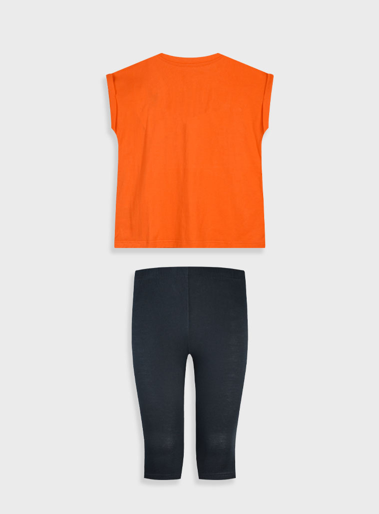 Set with print for girls | BLACK