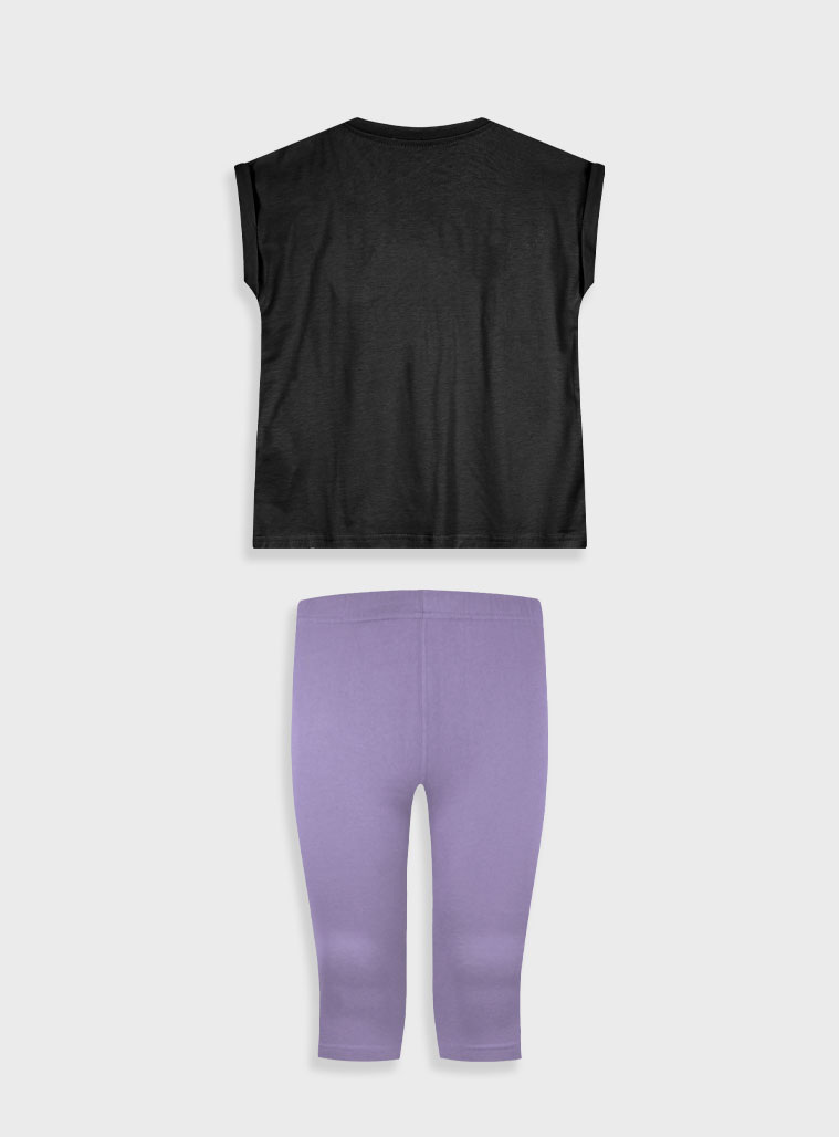 Σετ με τύπωμα για κορίτσι | ΣΚΟΝΙΣΜΕΝΟ ΛΙΛΑ