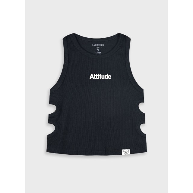 Tank top with print for girls | BLACK