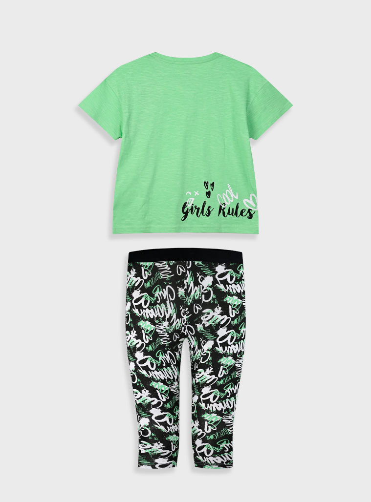 Σετ με τύπωμα για κορίτσι | ΜΑΥΡΟ