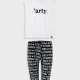 Set with print for girls | BLACK