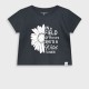T-shirt with print for girls | BLACK