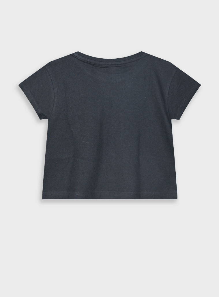 T-shirt with print for girls | BLACK