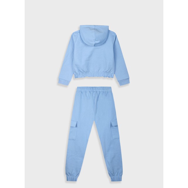Tracksuit with print for girls | LIGHT BLUE