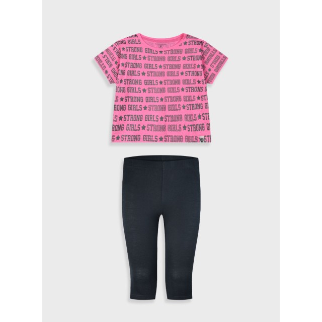 Set with print for girls | BLACK