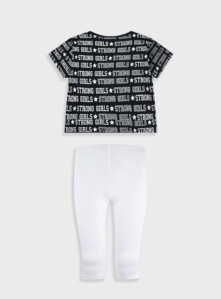 Σετ με τύπωμα για κορίτσι | ΛΕΥΚΟ