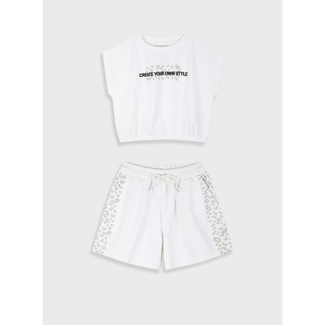 Σετ με τύπωμα για κορίτσι | ΛΕΥΚΟ