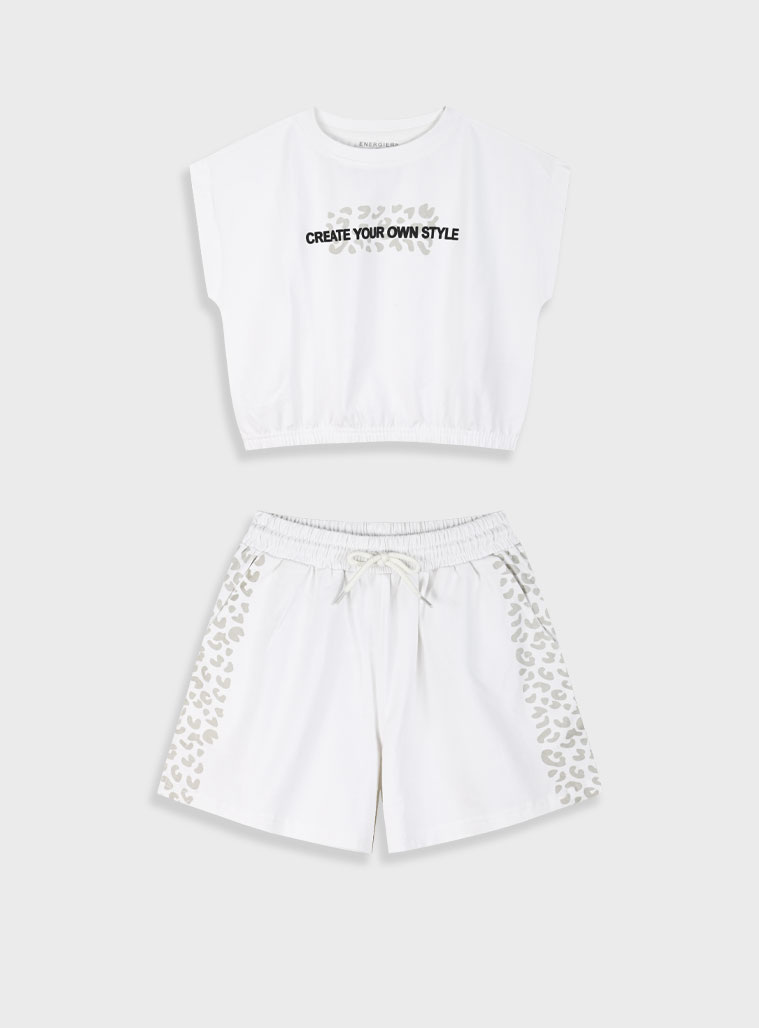 Σετ με τύπωμα για κορίτσι | ΛΕΥΚΟ