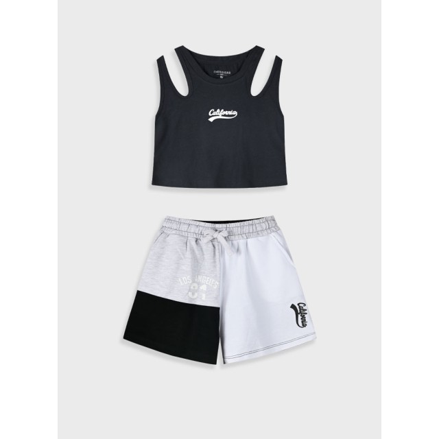 Σετ με τύπωμα για κορίτσι | ΜΑΥΡΟ