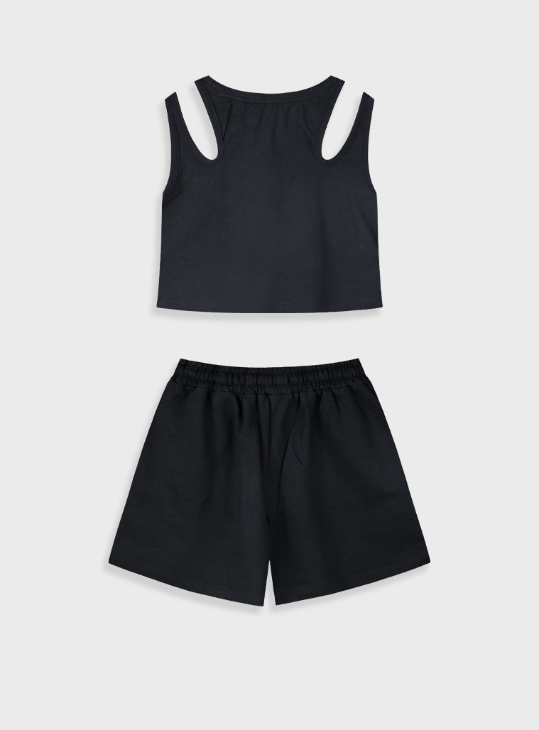 Σετ με τύπωμα για κορίτσι | ΜΑΥΡΟ