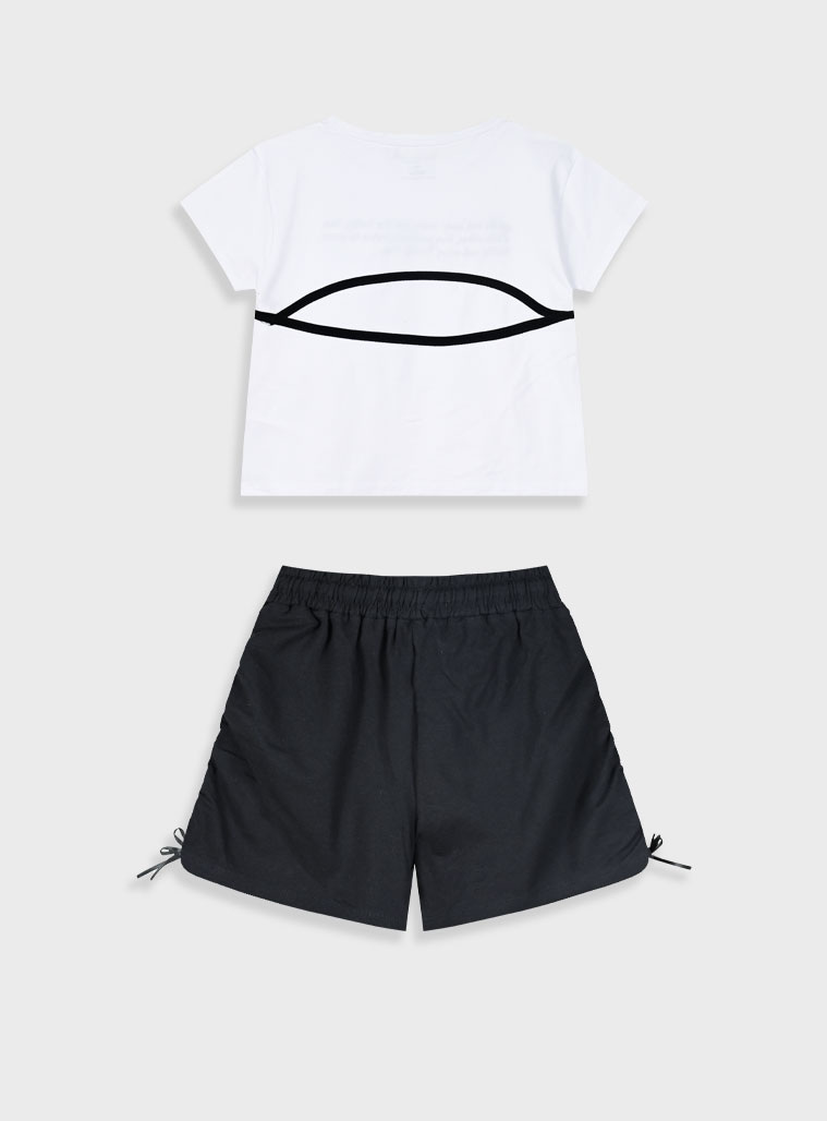 Σετ με τύπωμα για κορίτσι | ΜΑΥΡΟ