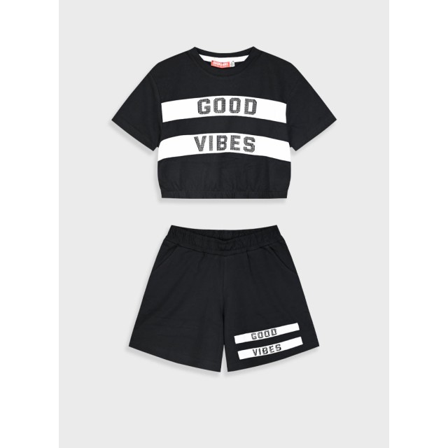 Σετ με τύπωμα για κορίτσι | ΜΑΥΡΟ