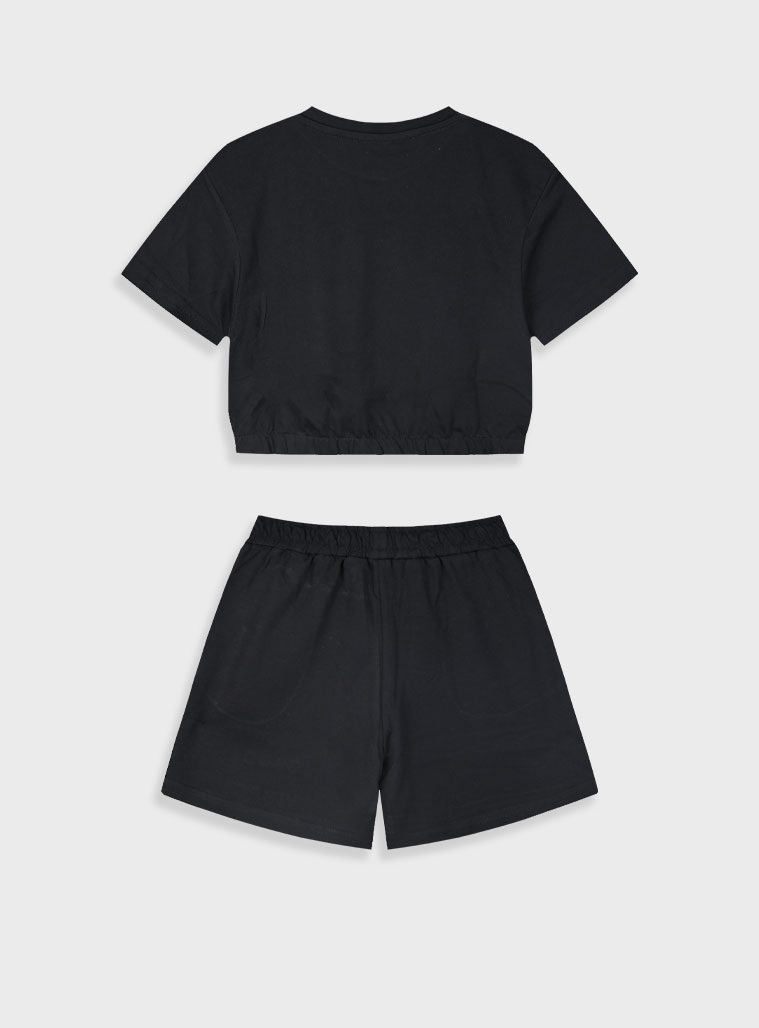 Σετ με τύπωμα για κορίτσι | ΜΑΥΡΟ