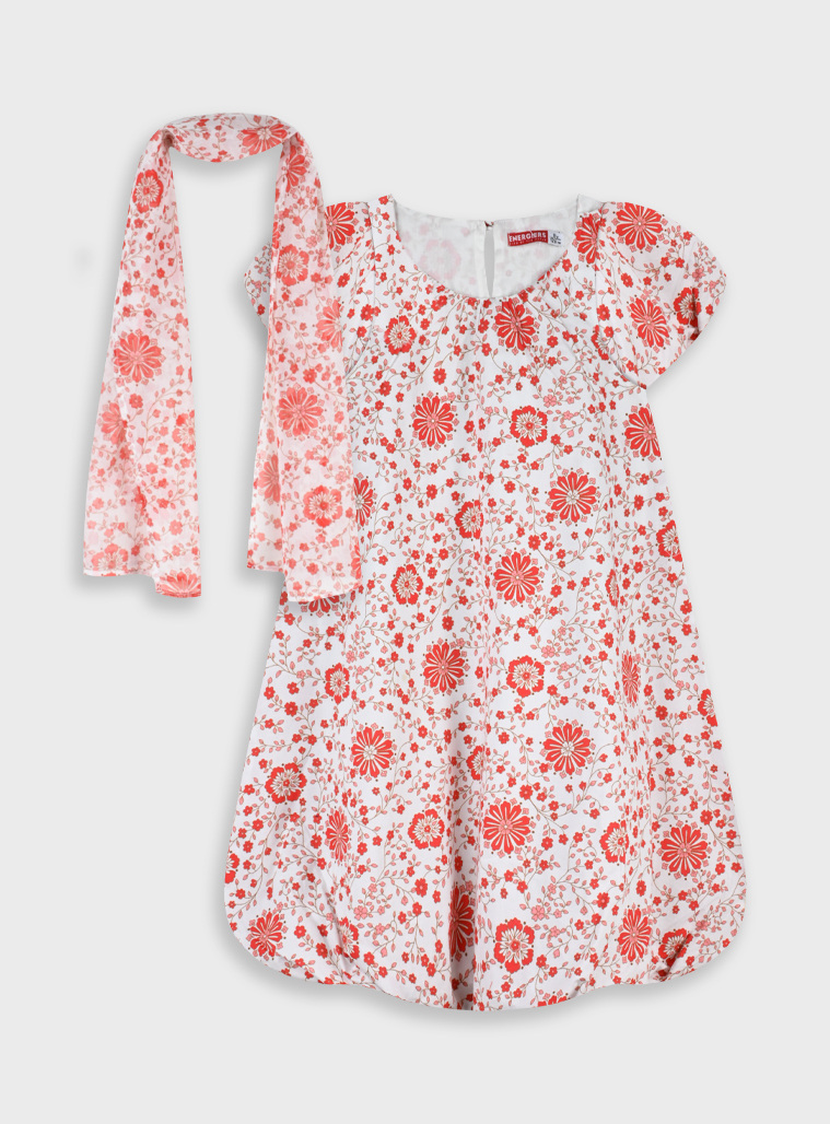 Dress with scarf | ALL OVER PRINT