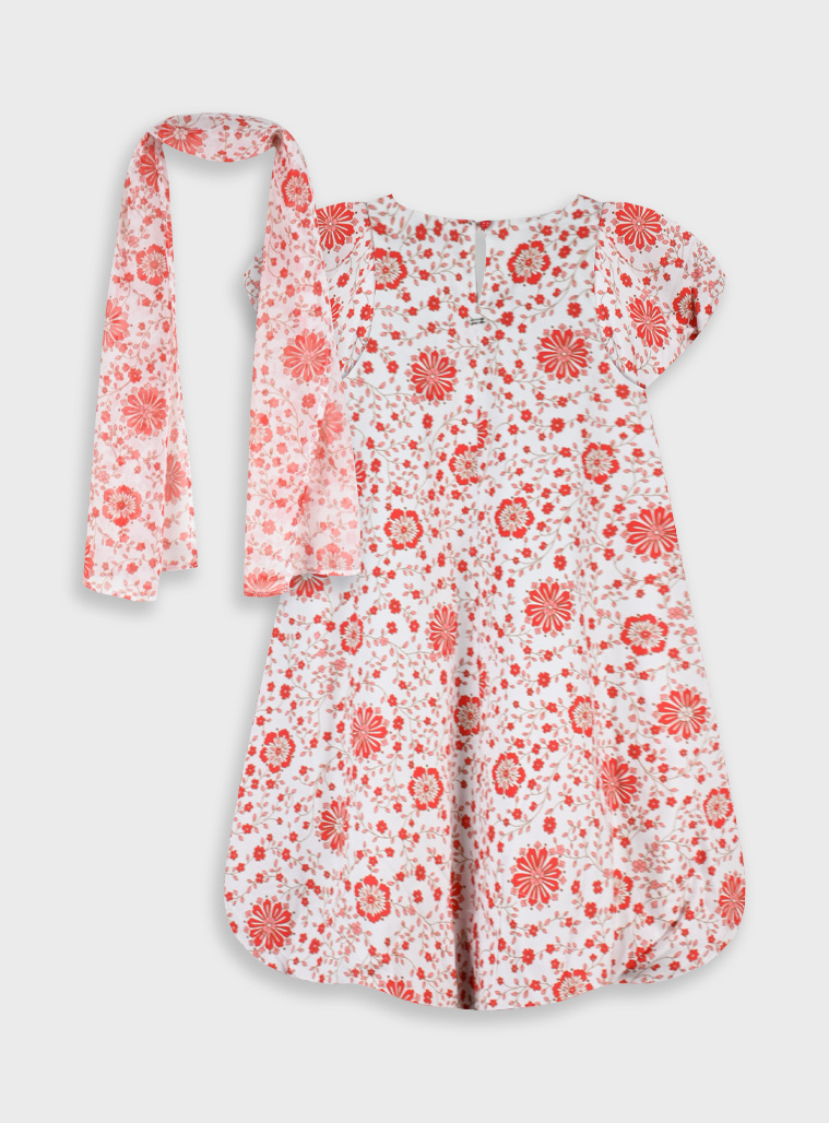 Dress with scarf | ALL OVER PRINT