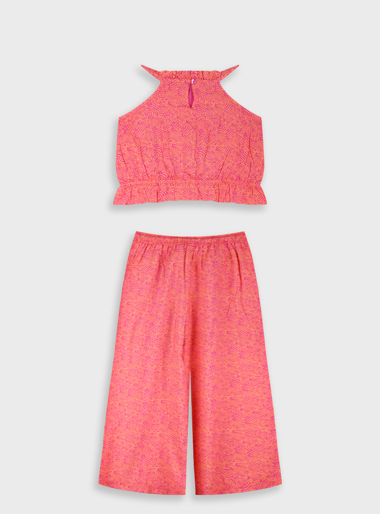 Set top with culottes | FUCSHIA