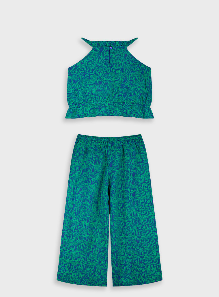 Set top with culottes | BLUE