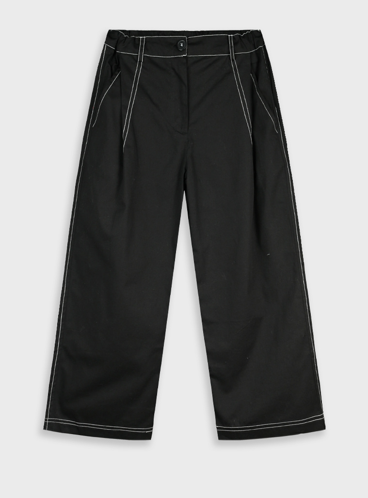 Παντελόνι wide leg | ΜΑΥΡΟ